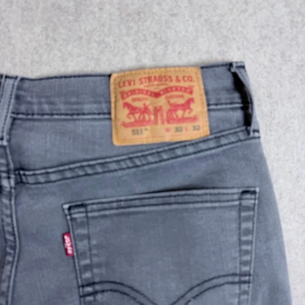 Levi's 511 Slim Fit Jeans Mens 32x32 Gray Cotton Blend Stretch Classic Casual